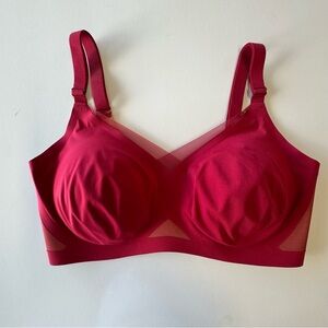 HONEYLOVE Crossover Wireless Lift Comfort Bra in Deep Red 1X